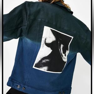 PRICE DROP AND FREE Shipping⭐️ Pleasures small Jean jacket with face image